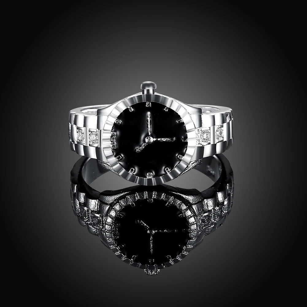 Fine Jewelry Watches Women - Neue, angesagte 925 Sterling Silber Feinkristall-Uhrenringe