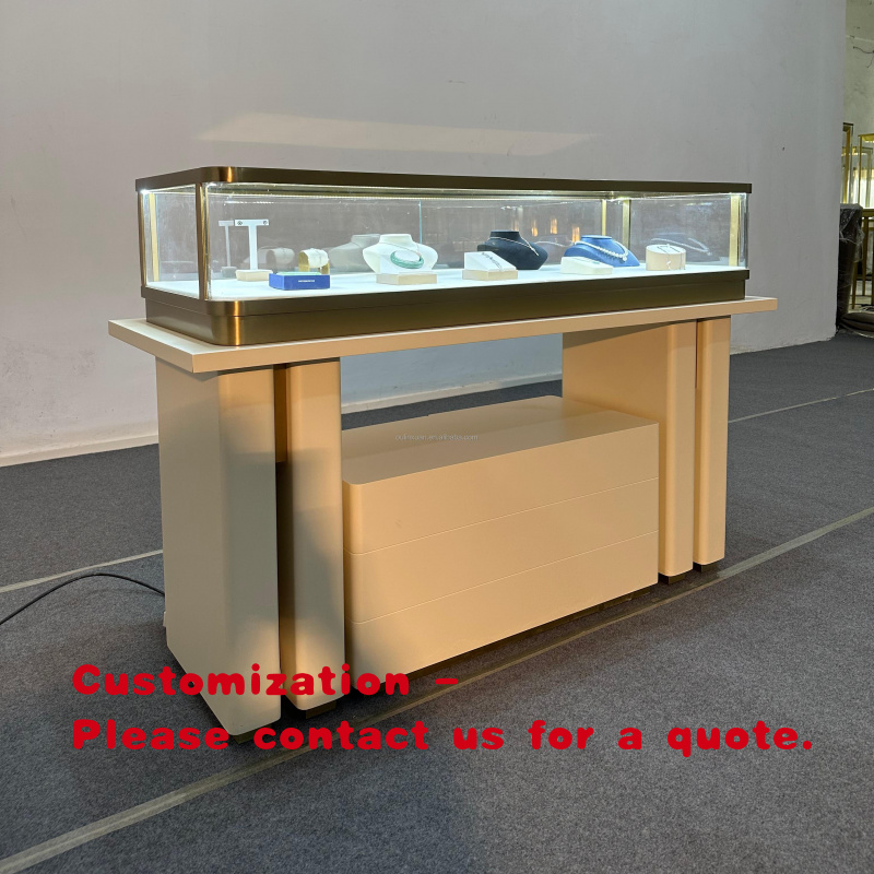 Jewelry And Watches Store - Maßgefertigter Edelstahl-Schmuck- und Uhren-Präsentationstisch, Vitrine aus