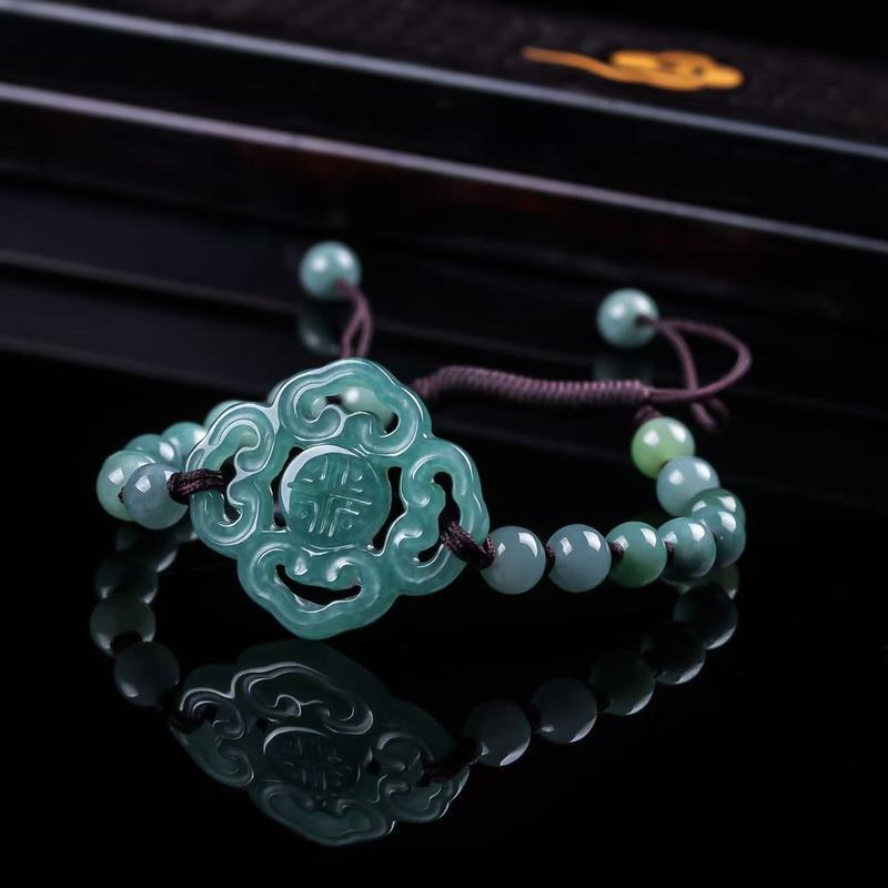 Jewelry & Watches Sp Z Oo Ul Frezerów 3 - Natürliches Jadeit-Armband der Klasse A, originelles