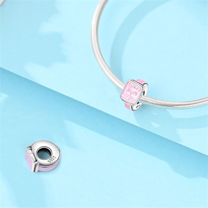 Fine Jewelry Watches Women - 925 Sterling Silber Sport-Armbanduhr-Charms-Perlen für Damen,