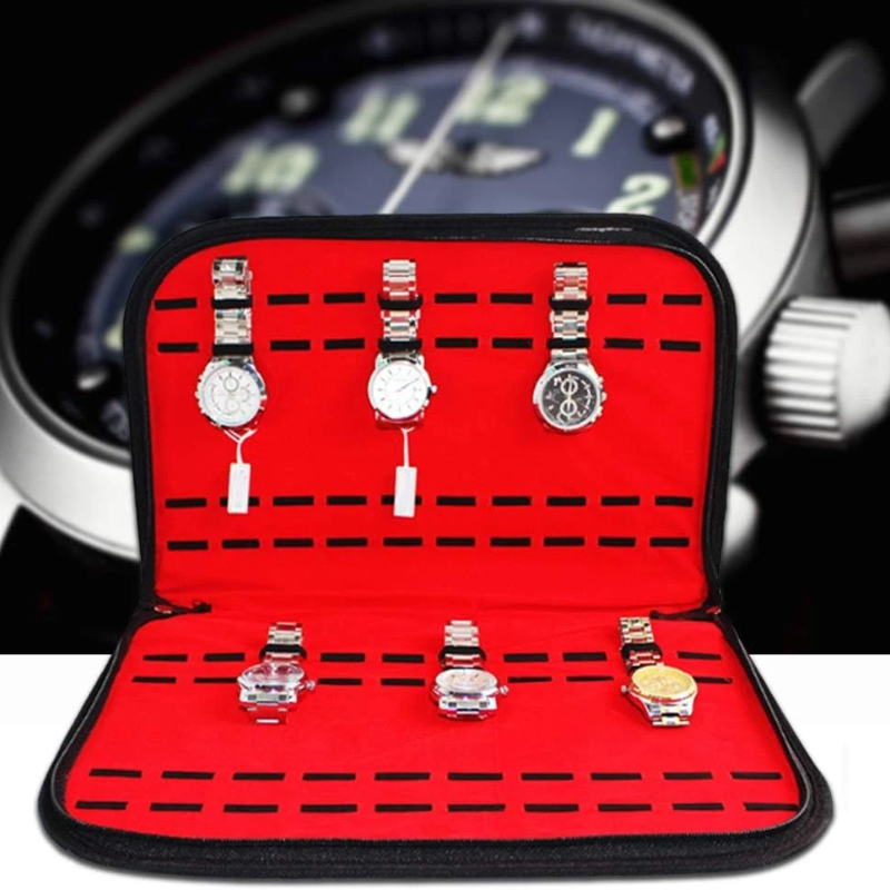 Jewelry Organizer Watches - 20-Fach Uhrenaufbewahrungstasche Praktische Reise-Uhrentasche Herren-Uhrenbox Uhren-Schmuck-Organizer