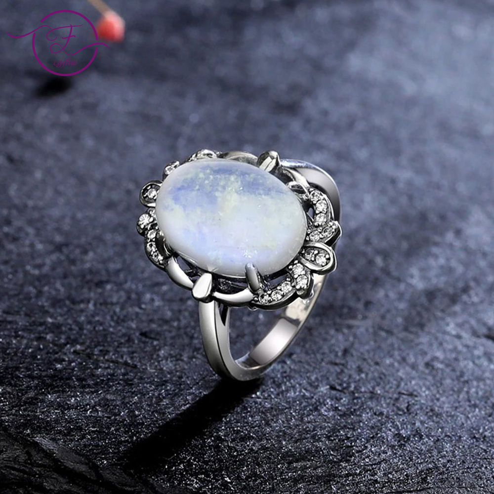 Vintage Mondstein Ringe für Fr – Turquoise Stone Ring Bewertung und Preis