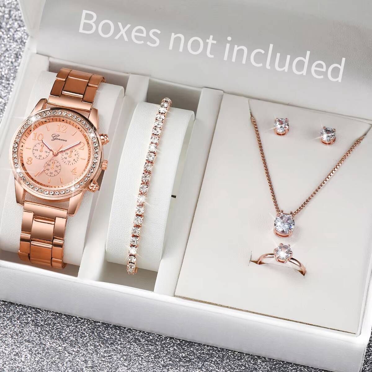6 Stück/Set Mode-Strass-Damenu – Jewelry Watch Making Bewertung und Preis