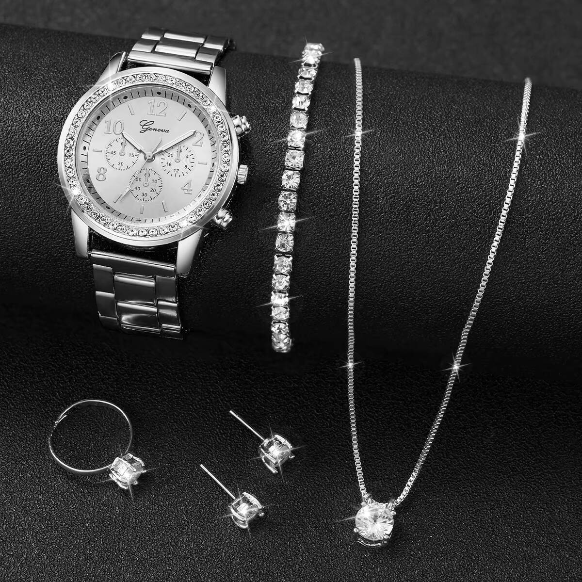 6 Stück/Set Mode-Strass-Damenu – Jewelry Watch Making Bewertung und Preis