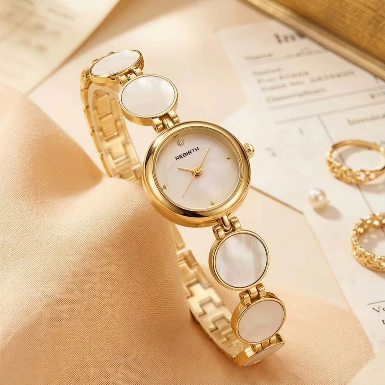 Luxuriöse Damen-Quarzuhr mit r – Jewelry Watches Gold Bewertung und Preis
