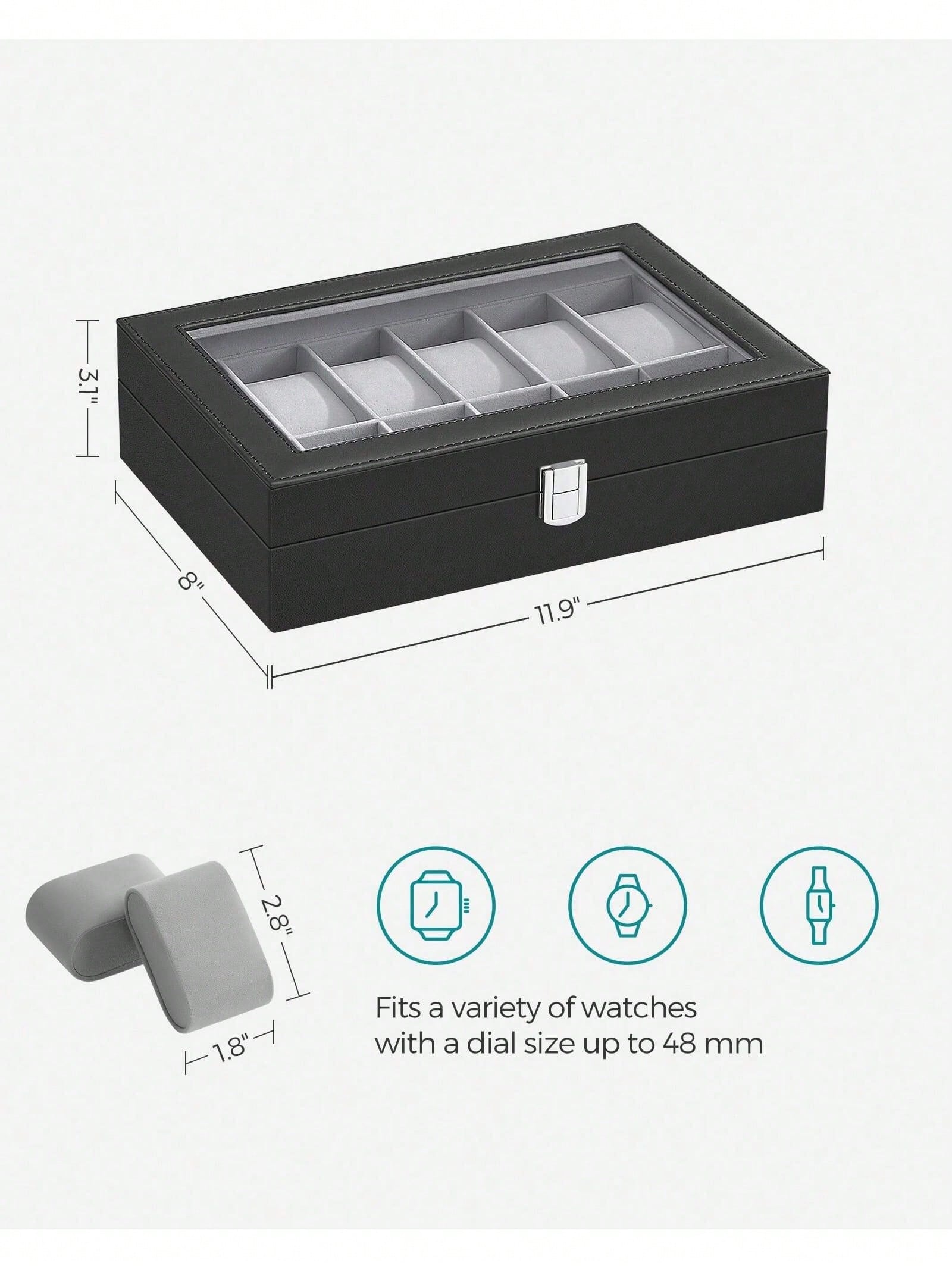Abschließbare Uhrenbox mit 12  – Jewelry Organizer Watches Bewertung und Preis
