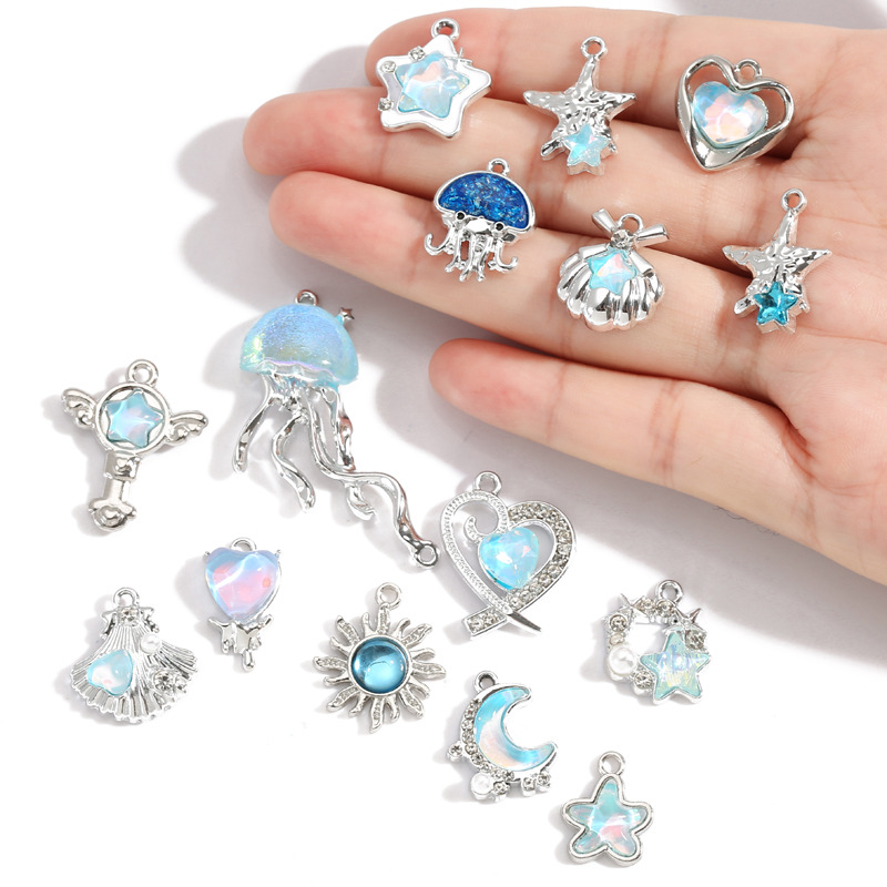 10 Stück versilberte Legierung – Moon Star Earrings Bewertung und Preis