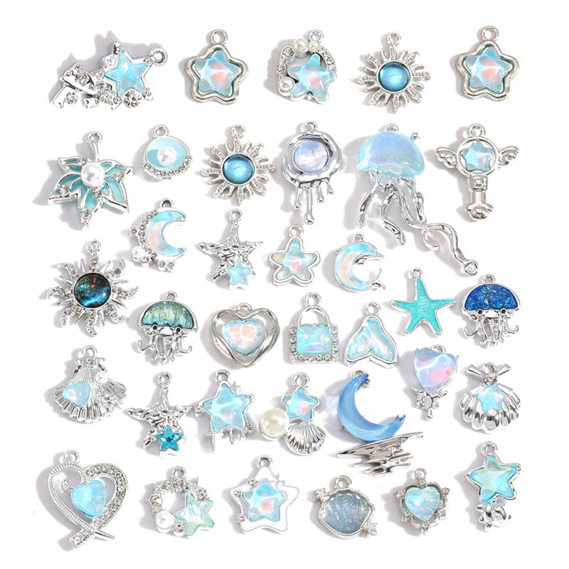 10 Stück versilberte Legierung – Moon Star Earrings Bewertung und Preis