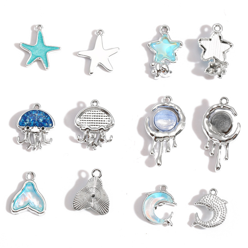10 Stück versilberte Legierung – Moon Star Earrings Bewertung und Preis