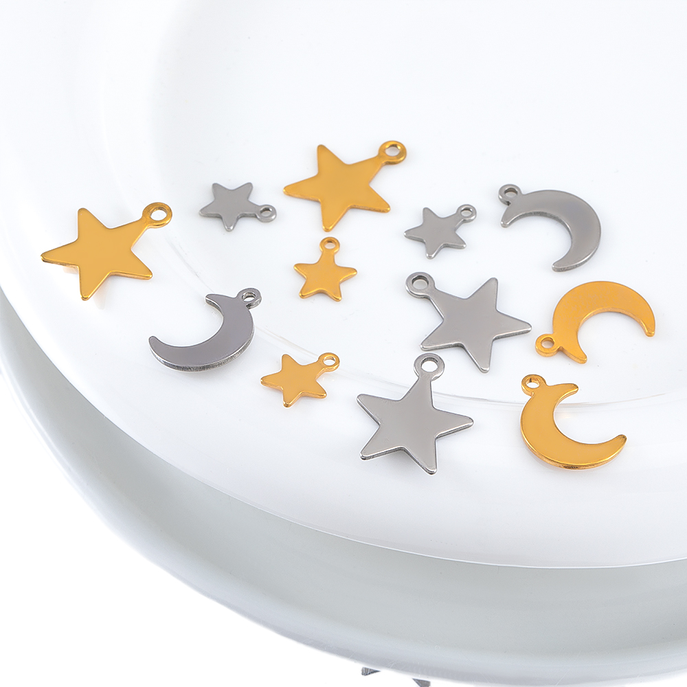20 Stück Edelstahl flacher Ste – Moon Star Earrings Bewertung und Preis