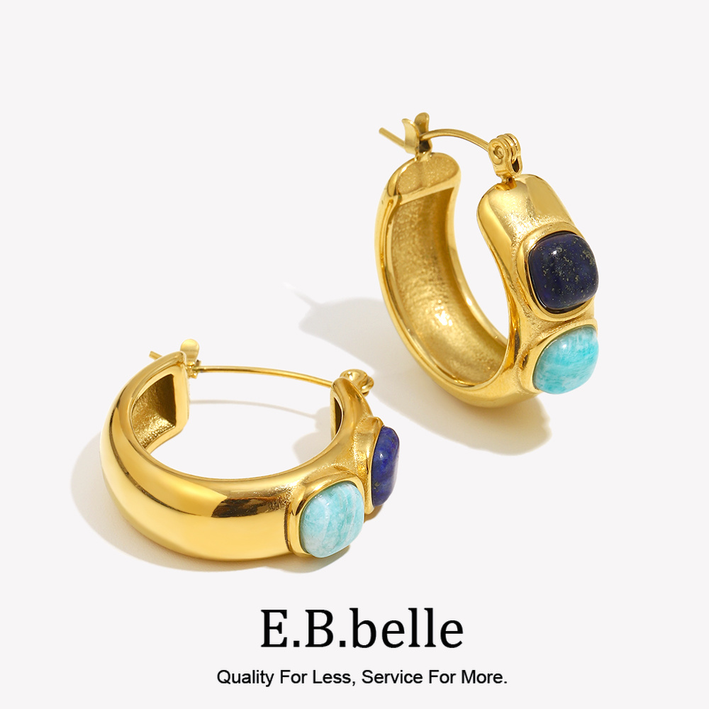E.B.belle Creolen aus rundem L – Turquoise Stone Ring Bewertung und Preis