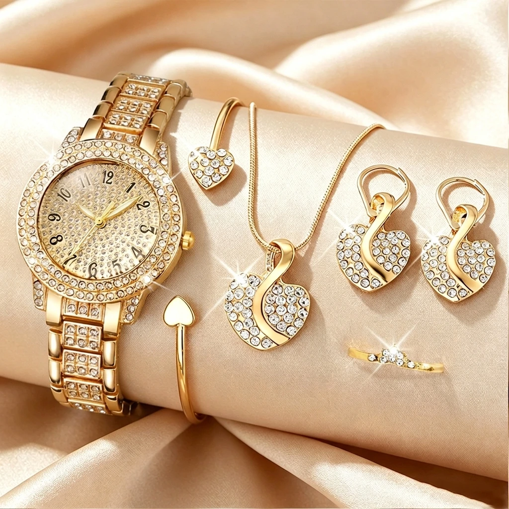 6-teiliges Modisches Strass-Uh – Jewelry Watch Making Bewertung und Preis