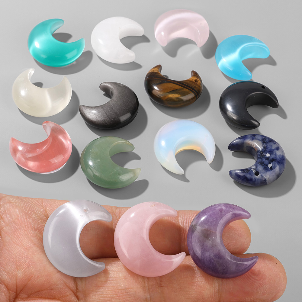 2 Stück natürlicher Halbmond-C – Moon Star Earrings Bewertung und Preis