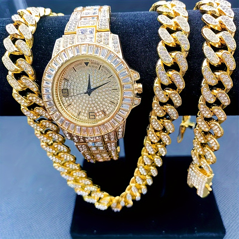 Herren Bling Schmuckset: Golde – Jewelry Watch Making Bewertung und Preis