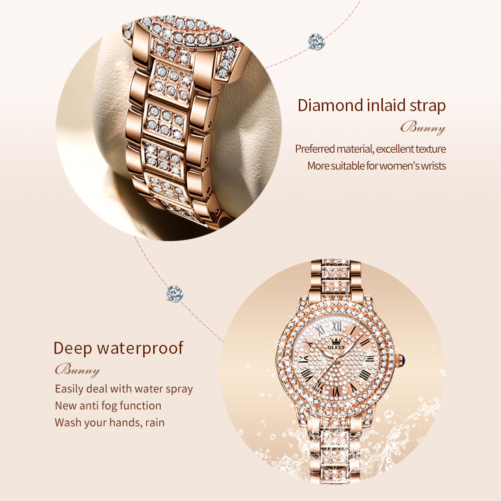 OLEVS 9943, luxuriöse Original – Jewelry Watches Gold Bewertung und Preis